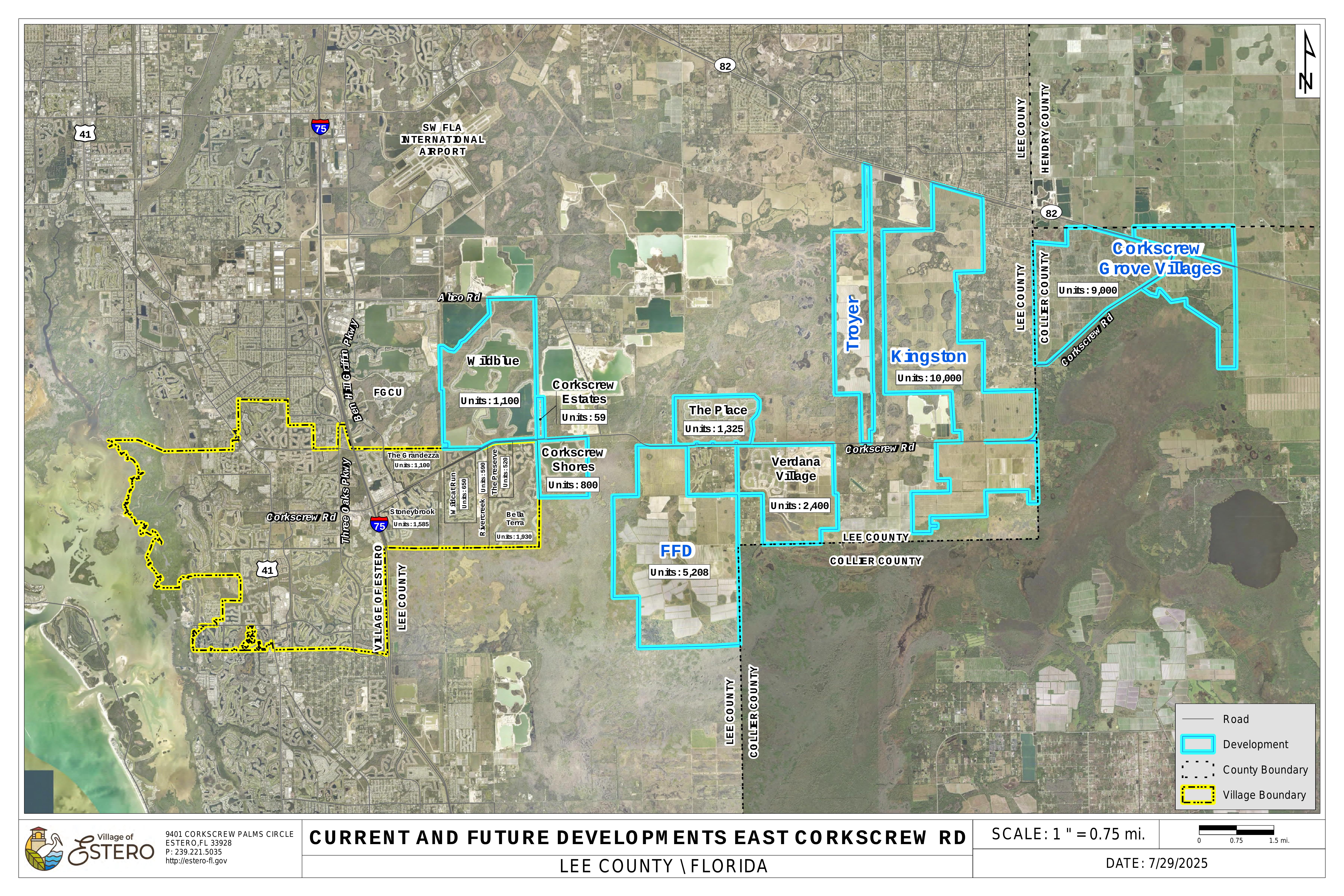 Village of Estero — Current and Future Development along East Corkscrew Road